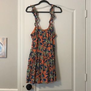 Free people sundress orange floral